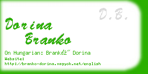 dorina branko business card